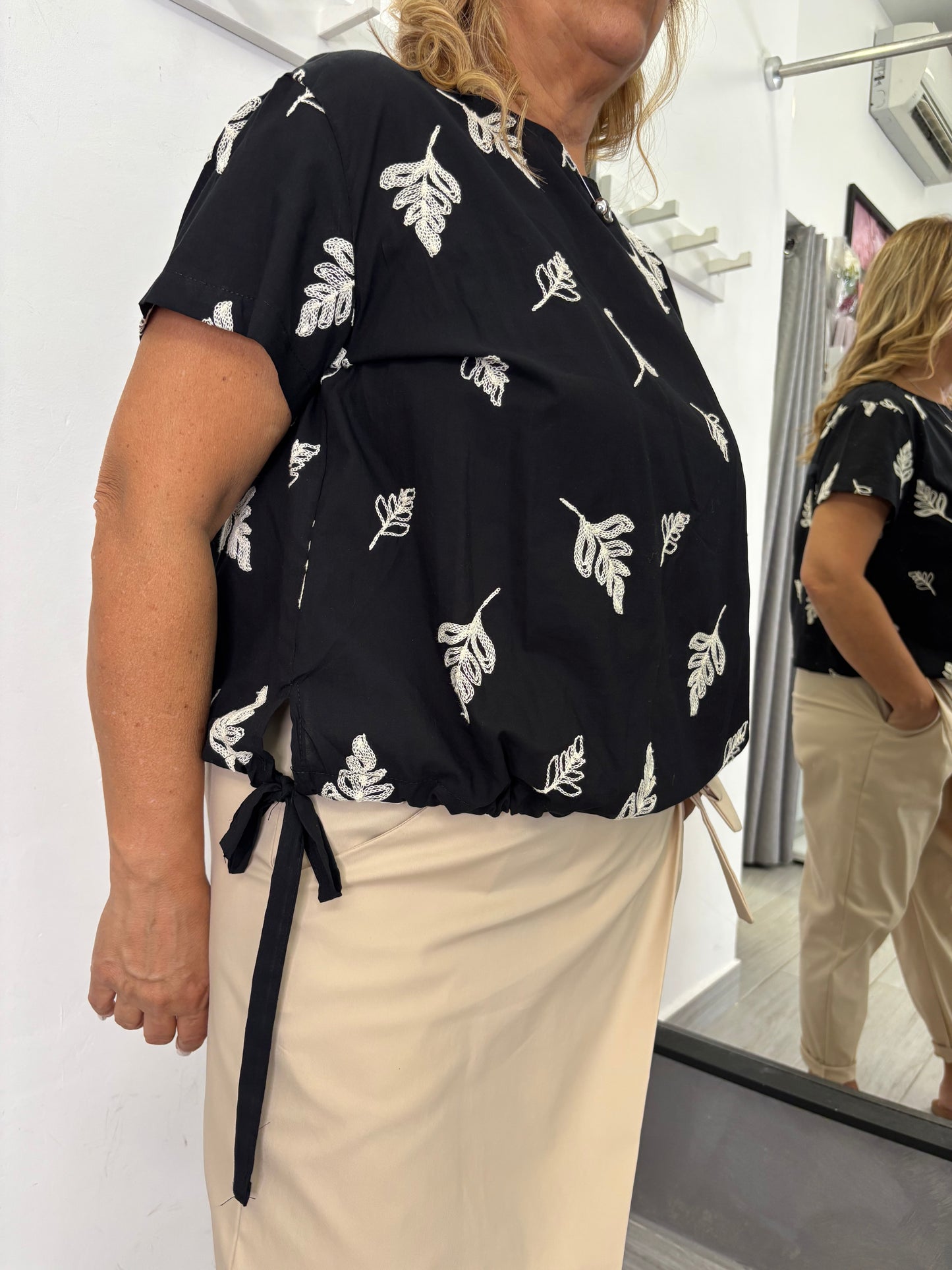 Casacca Wendy Foglia Nera