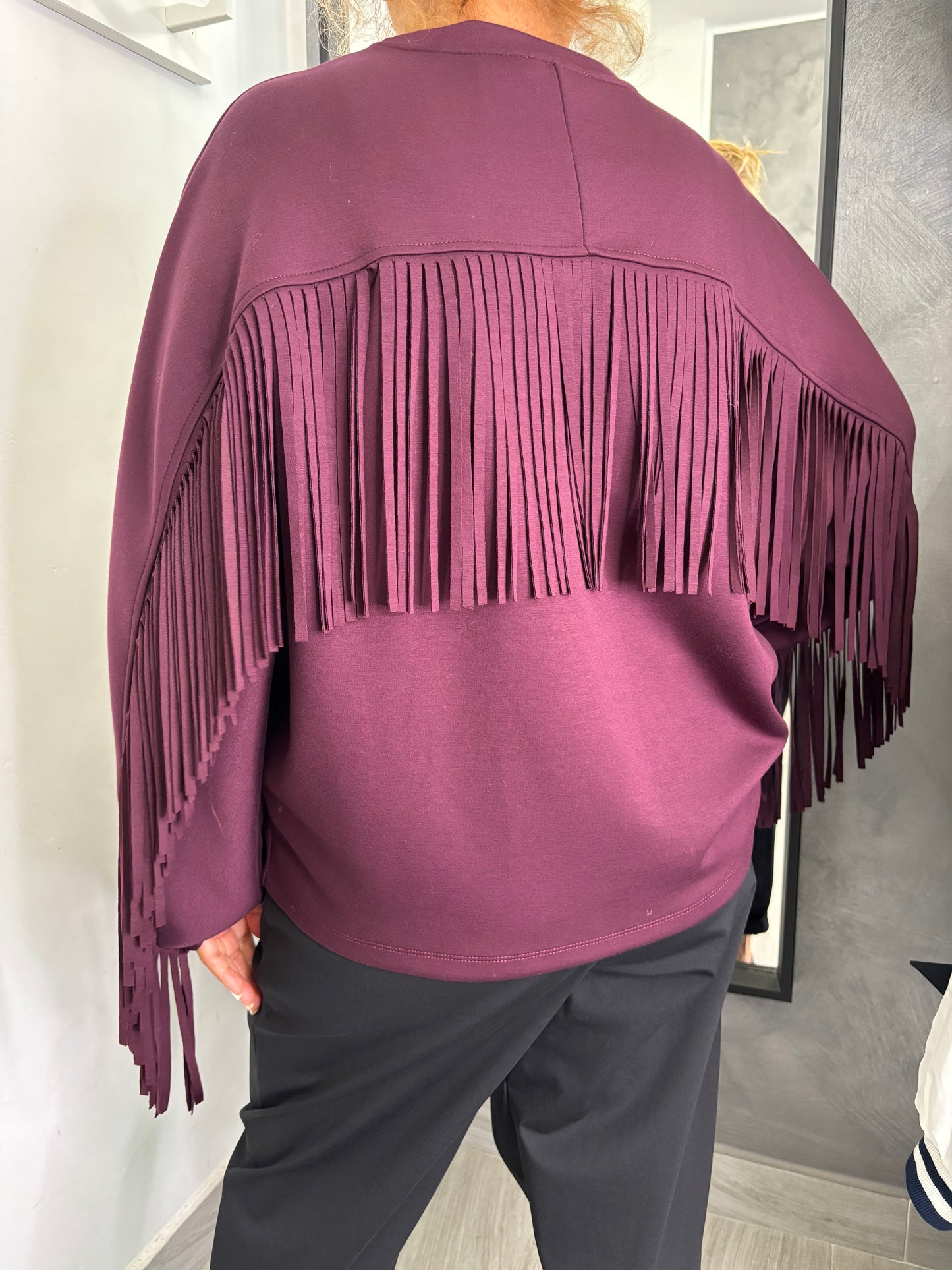 Felpa Frange Bordeaux Lumina