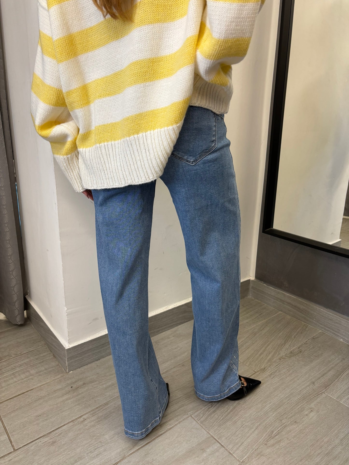Jeans Wide Leg Azzurro