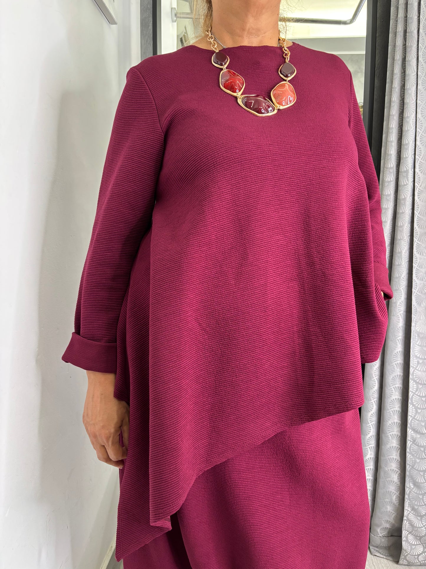 Maglia Wendy Morgan Con Punta Bordeaux