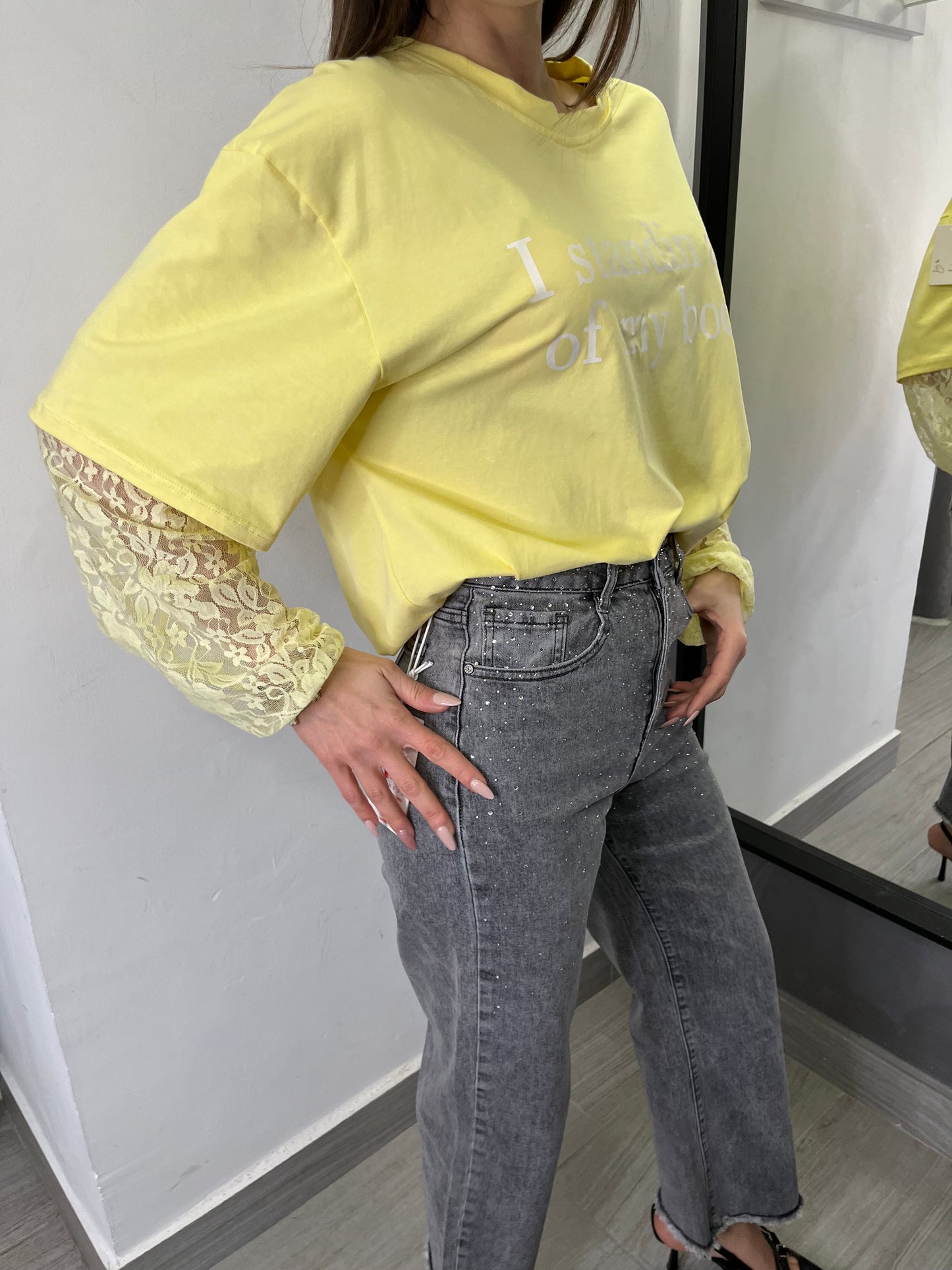 Maglietta Pizzo Gialla