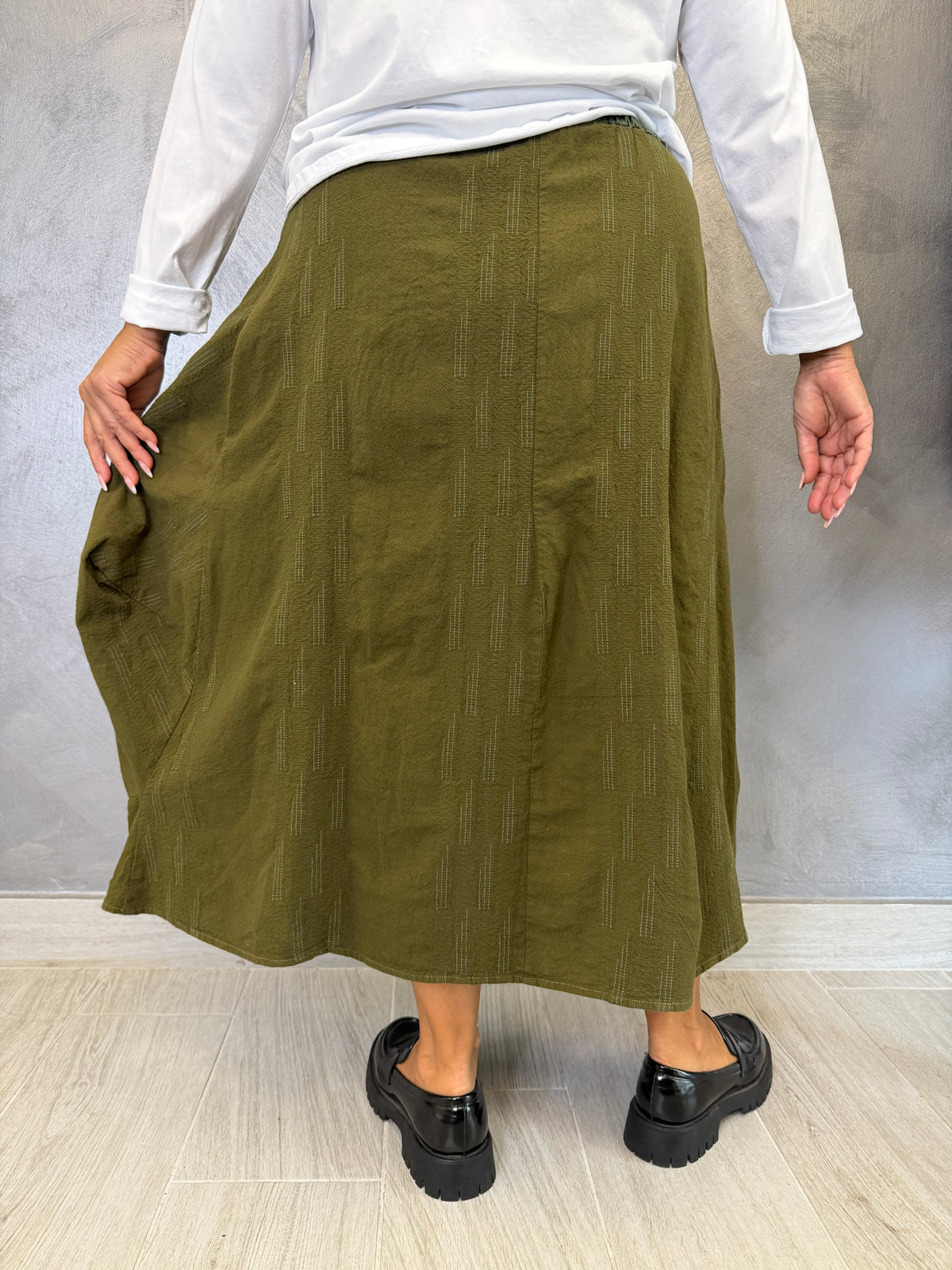 Gonna Wendy Flaminia Verde Oliva