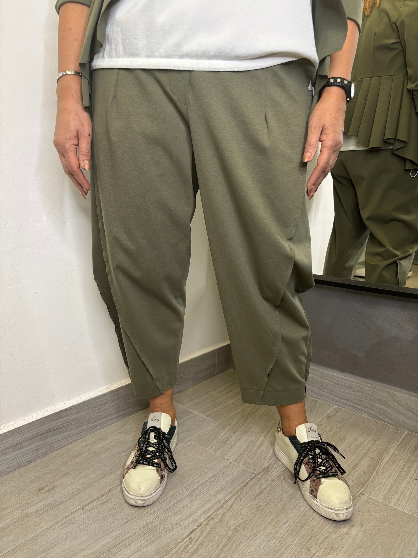Pantalone Wendy Balloon Verde Militare