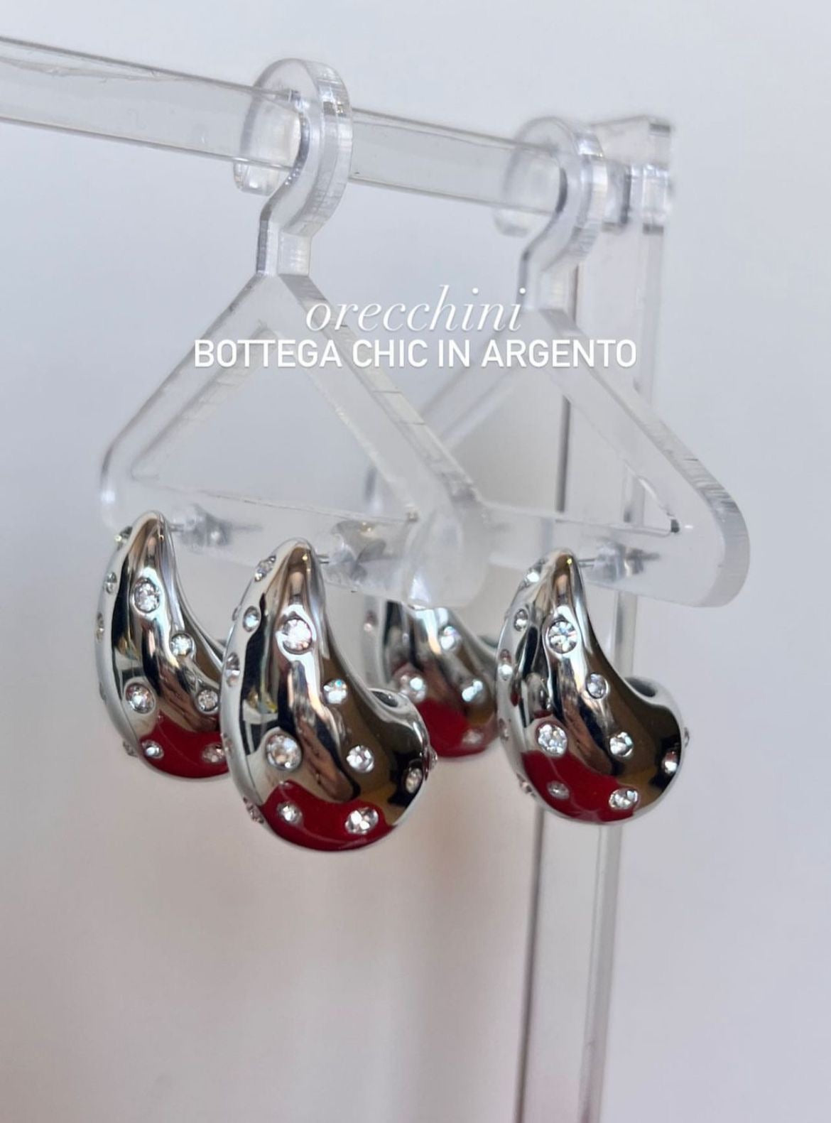 Orecchino goccia shine