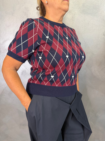 Maglia Rombi Blu e Bordeaux