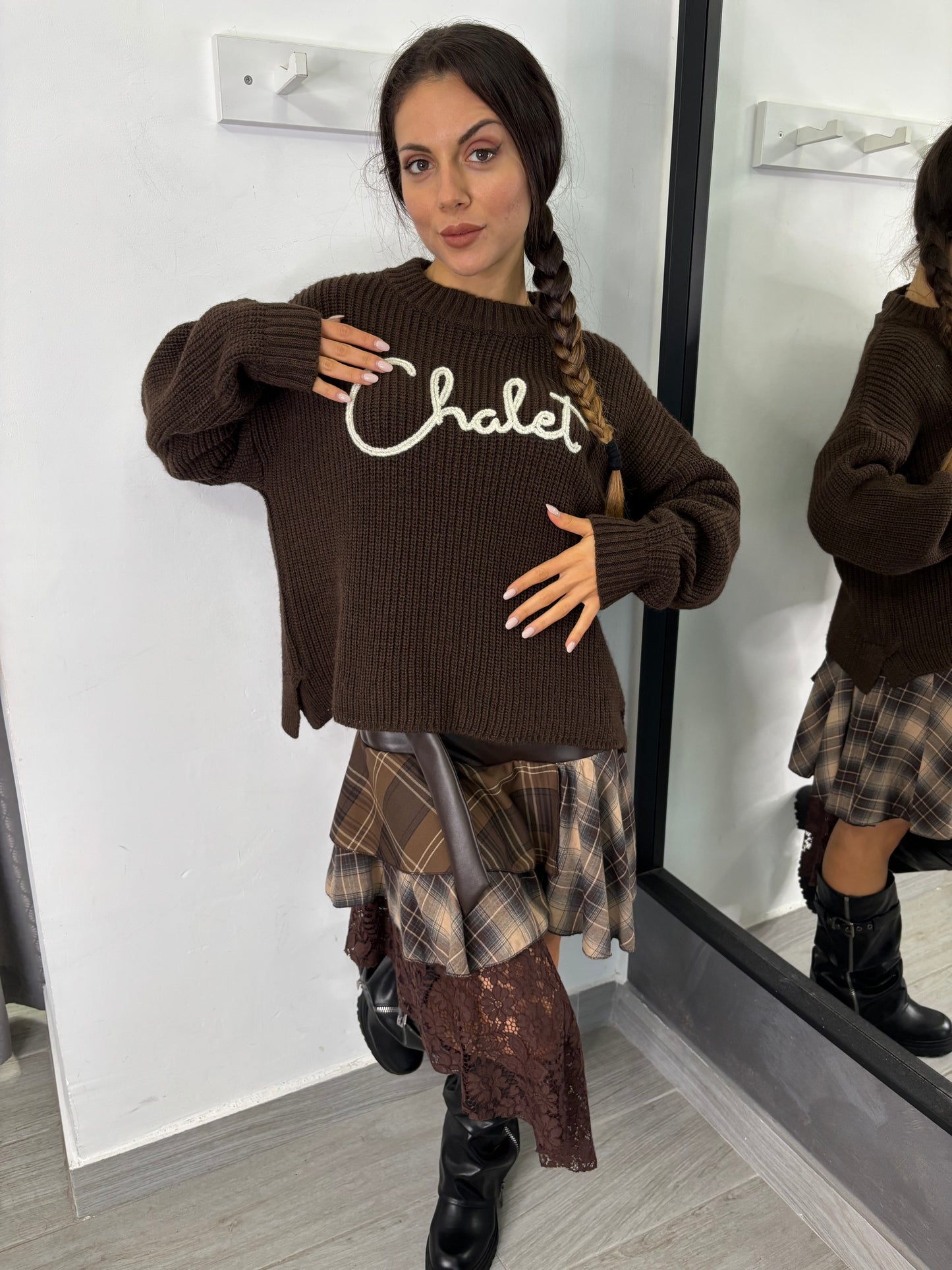 Maglione Chalet Marrone Lumina