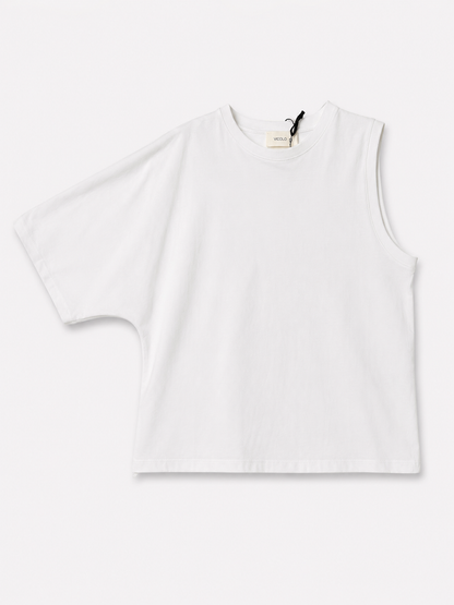 T-Shirt Monospalla  Bianca Vicolo