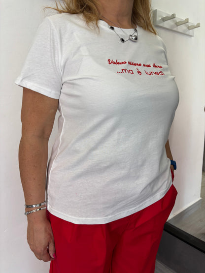 T-shirt Volevo essere una dura …(rossa)