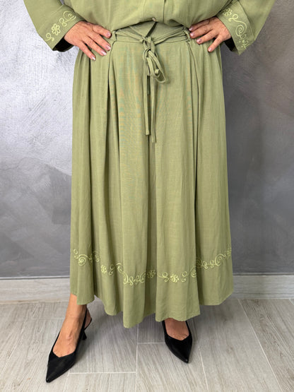 Gonna Emma Verde Militare