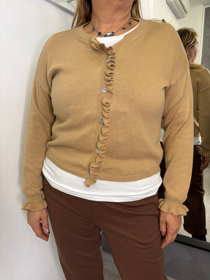 Cardigan Smerlato Cammello