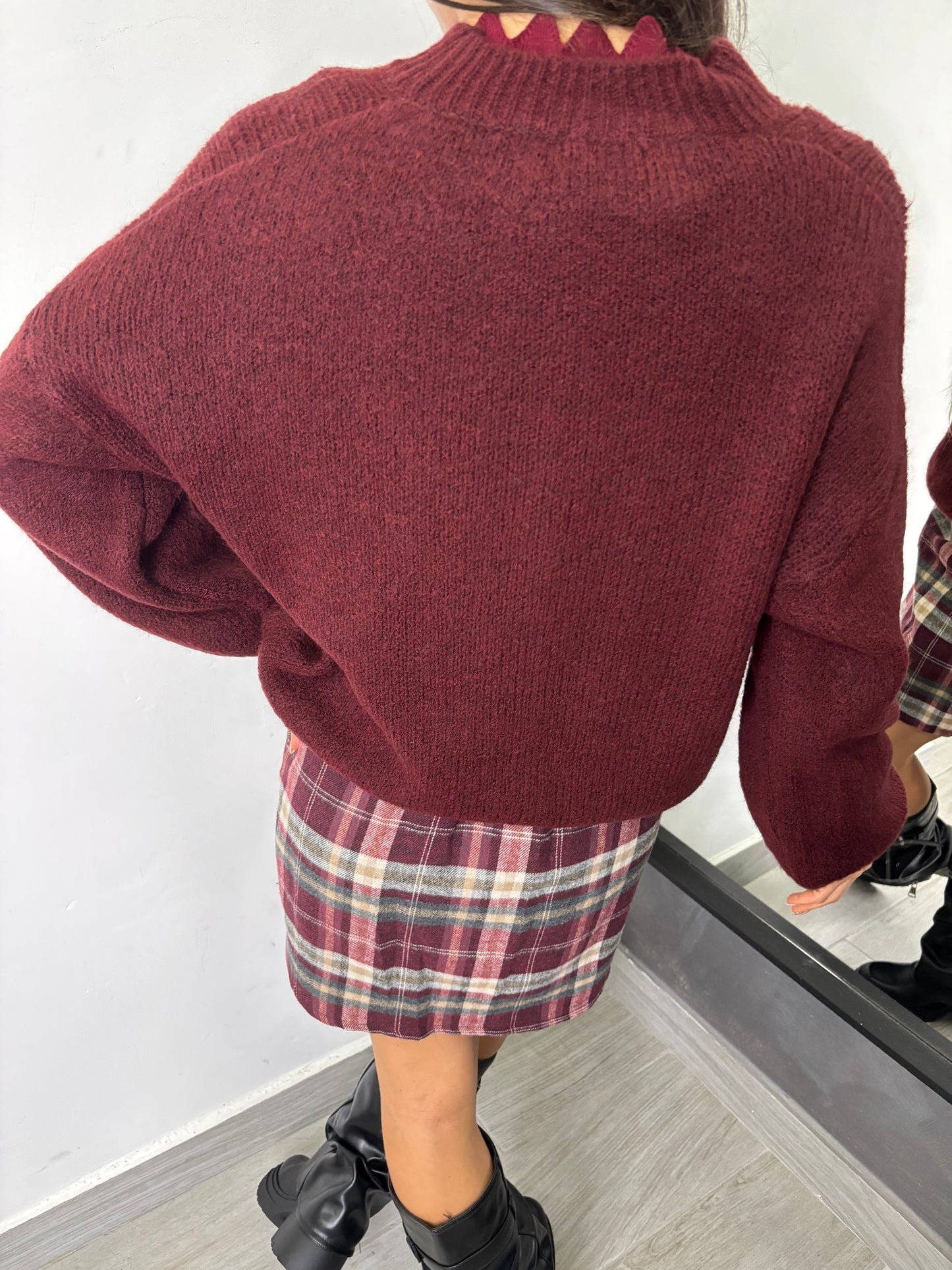 Maglione No Vabbè Bordeaux