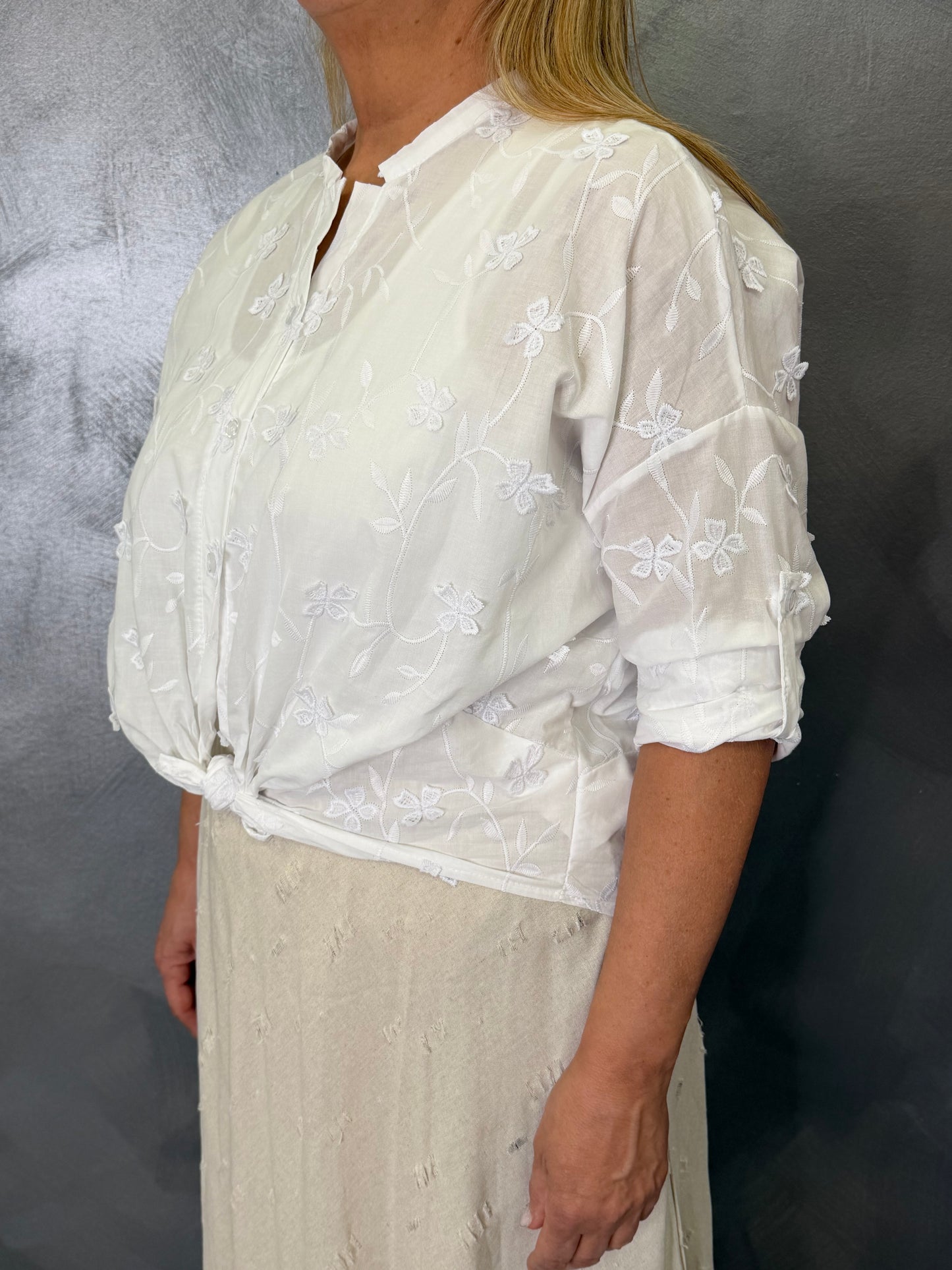 Camicia Fiore Bianca
