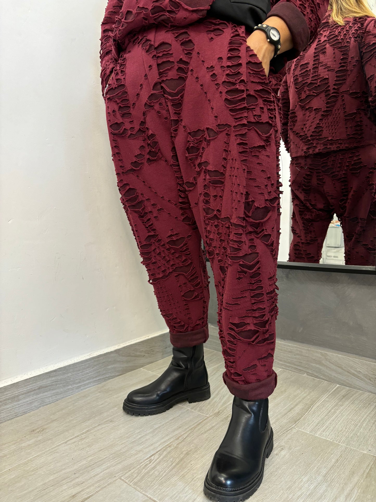 Pantalone Sun Adele Bordeaux