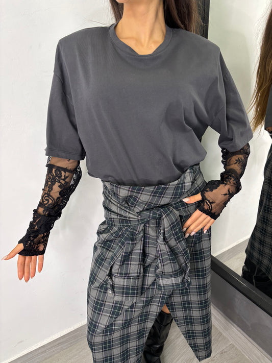 T-Shirt Pizzo Grigio Scuro Vicolo