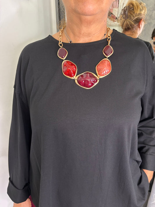 Collana Cledy Bordeaux