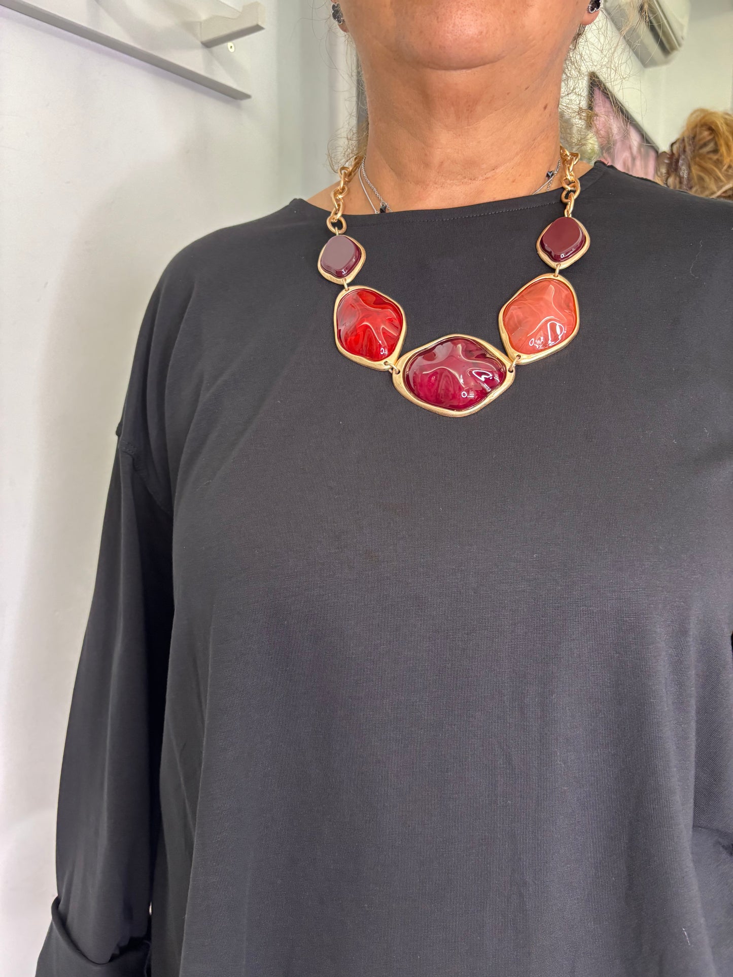 Collana Cledy Bordeaux