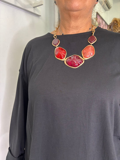 Collana Cledy Bordeaux