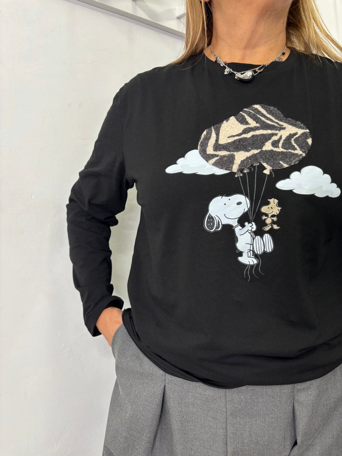 Maglietta Palloncino Nera