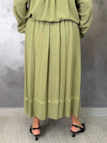 Gonna Emma Verde Militare