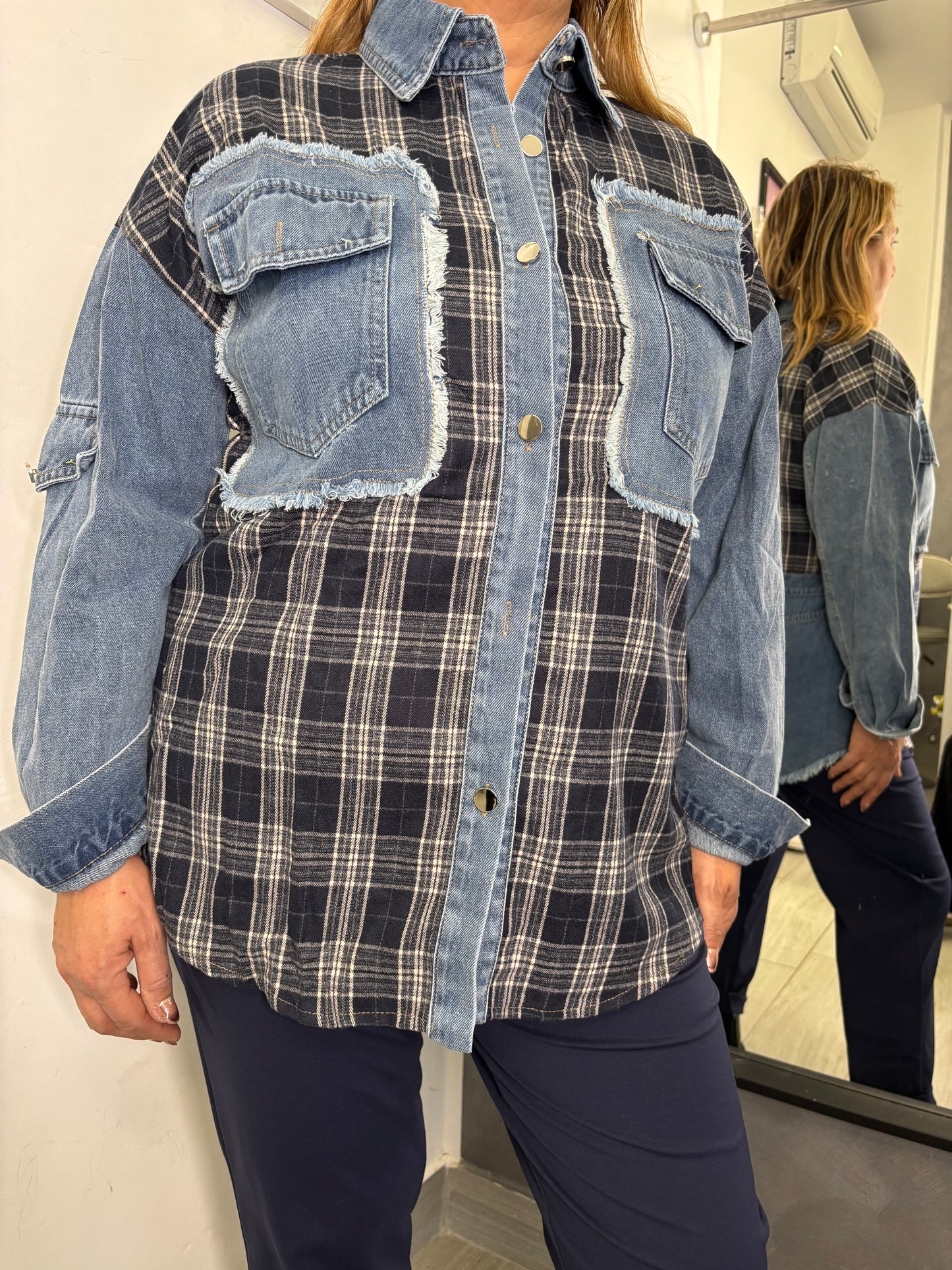 Camicia Scozia Jeans