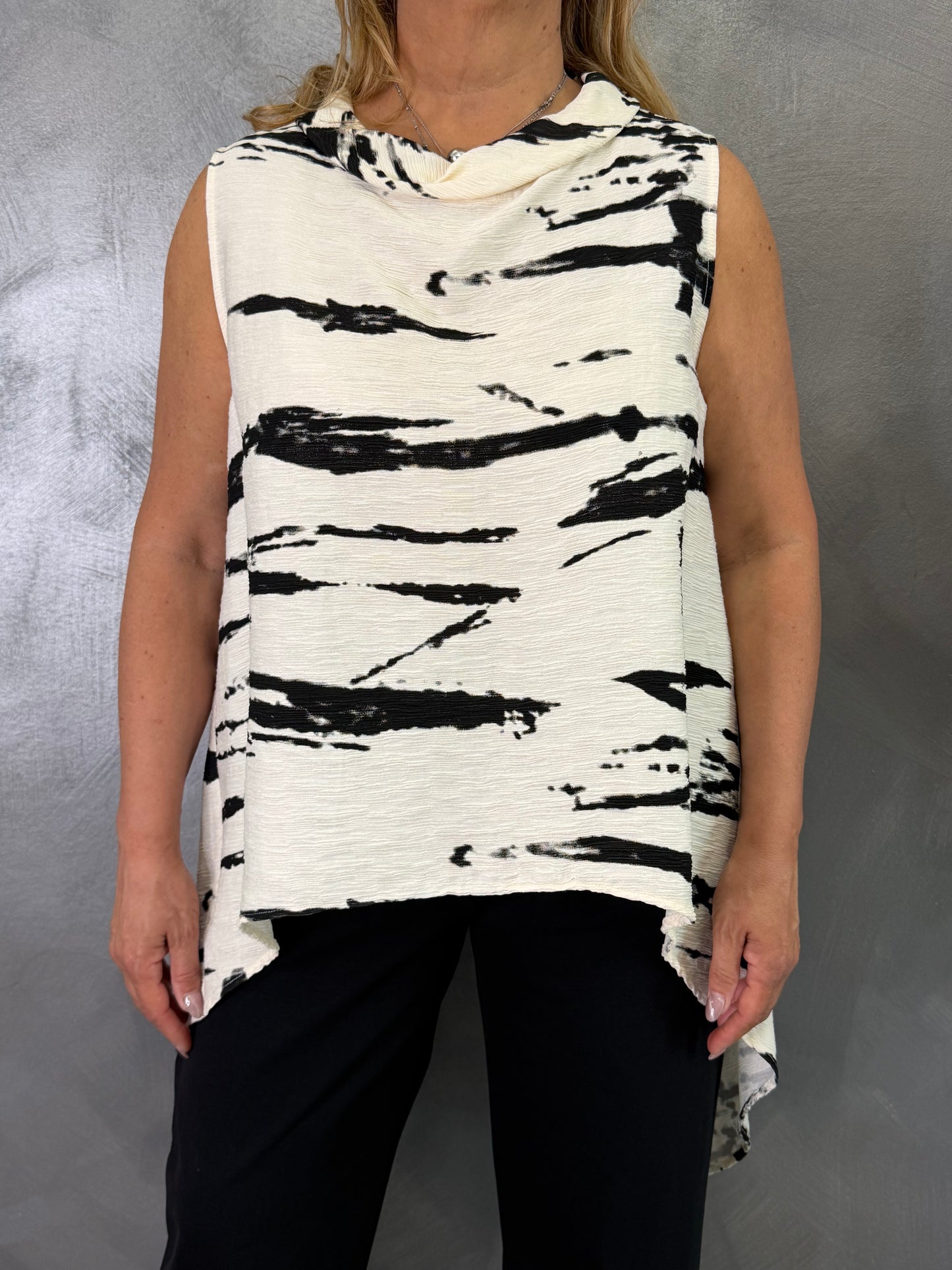 Top Wendy Onda Bianco/Nero
