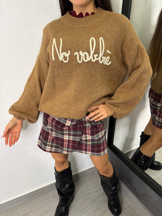 Maglione No Vabbè Cammello