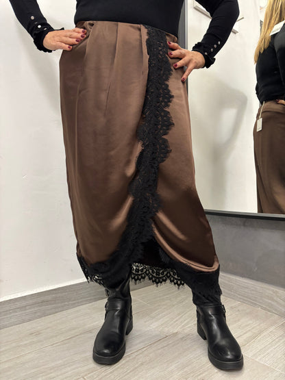 Gonna Longette Marrone