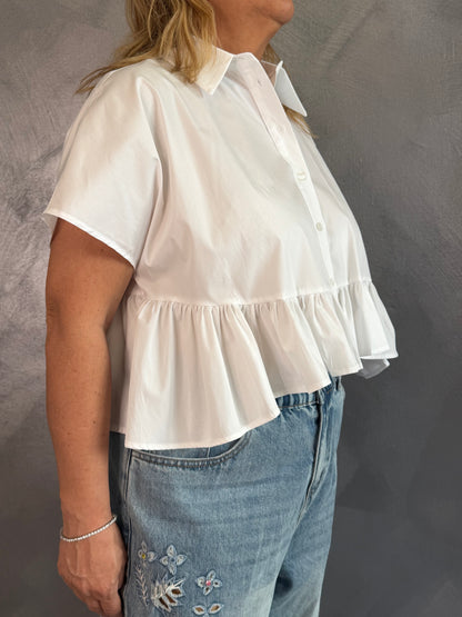 Camicia Crop Imperial Bianca