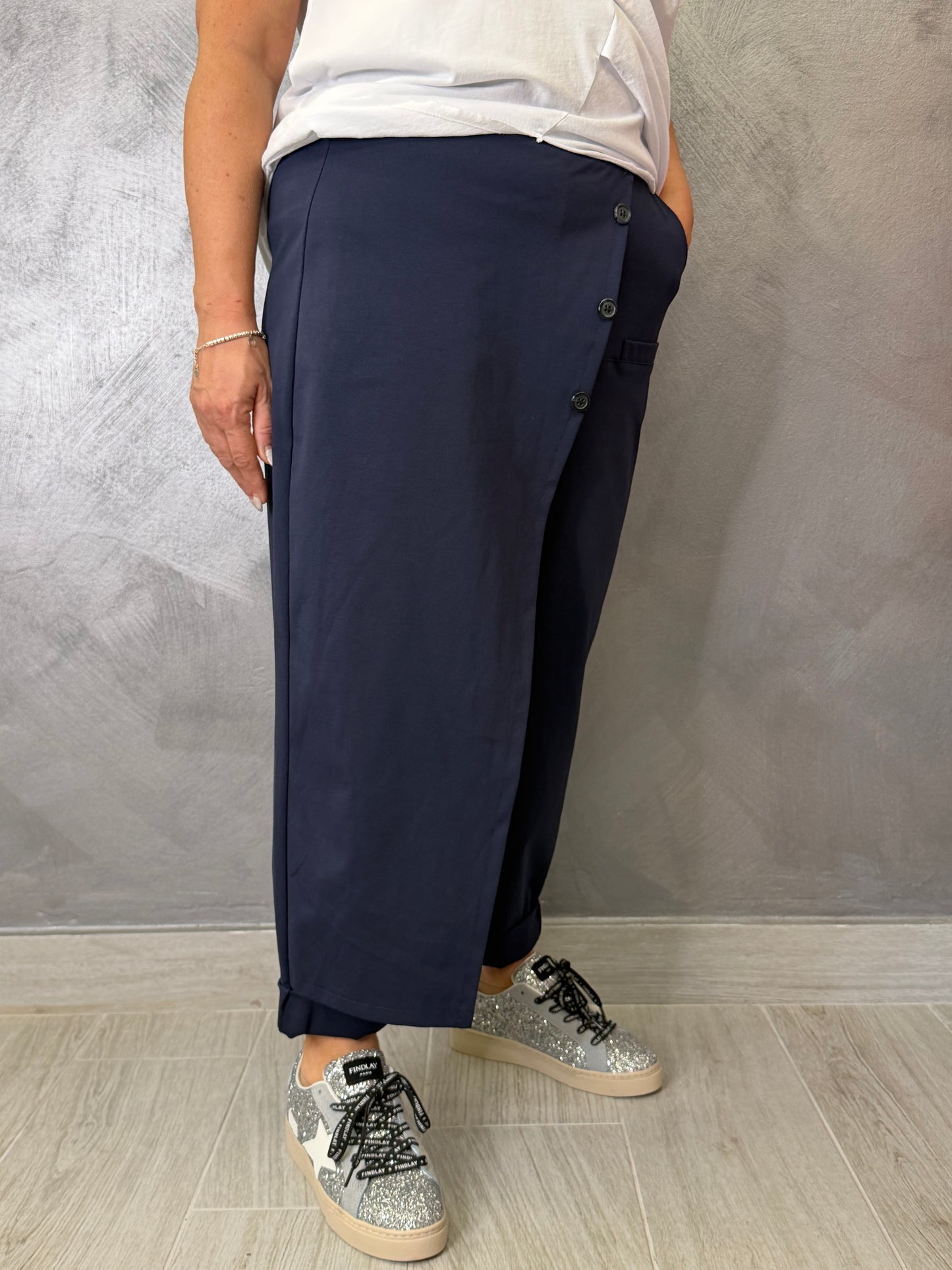 Pantalone 158C Asia Blu