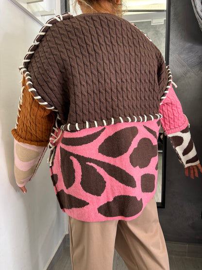 Cardigan Madagascar Brown