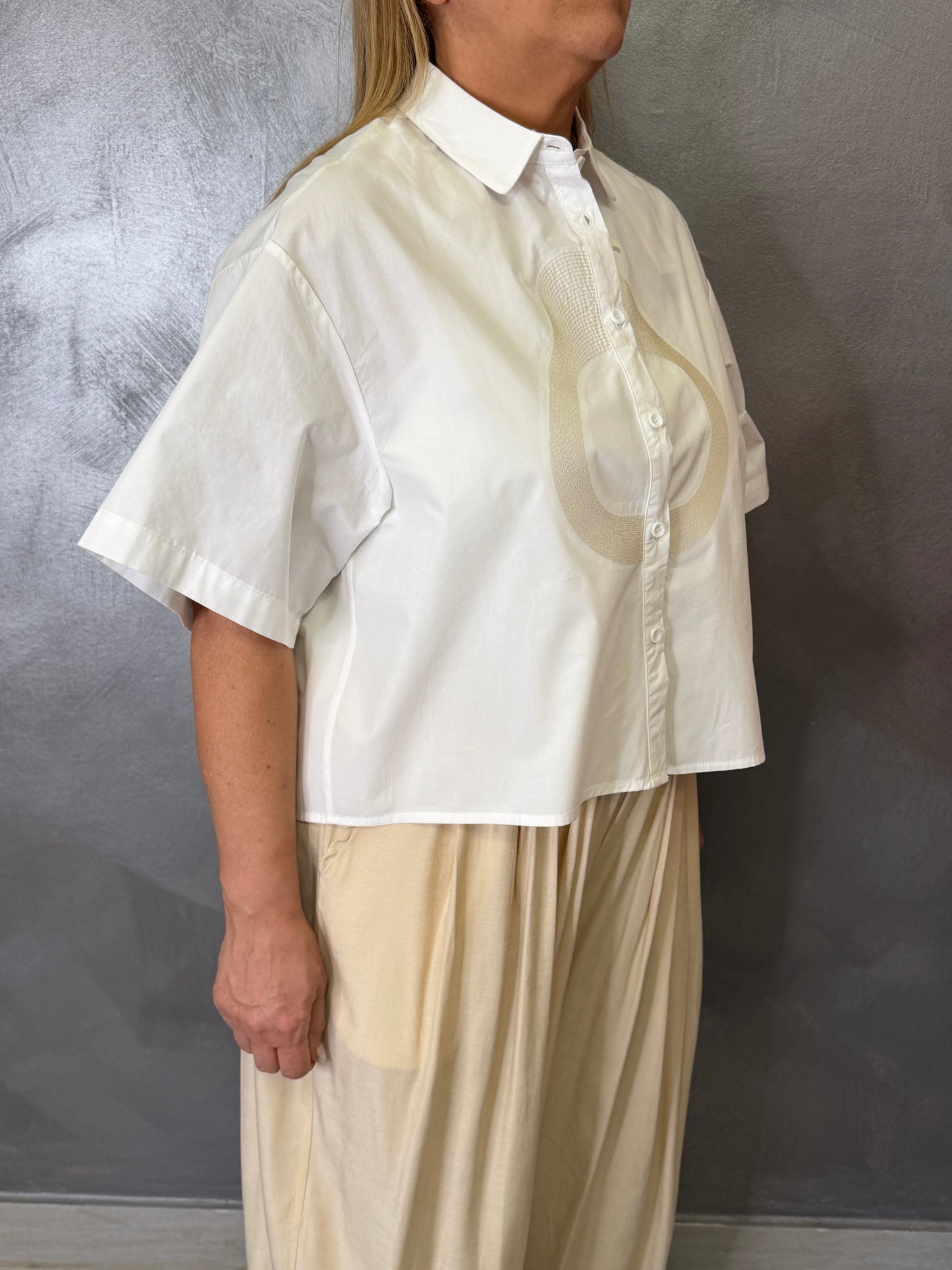 Camicia Bianca/Beige