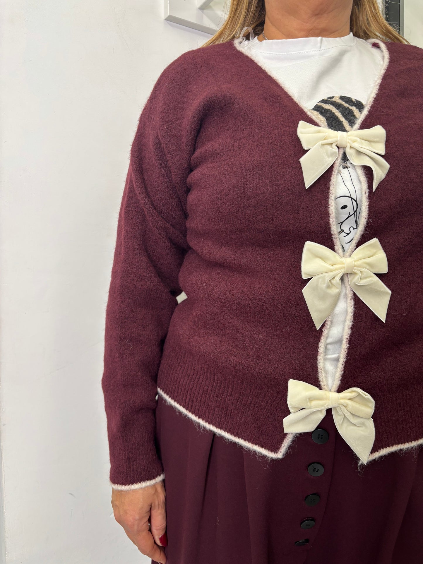 Maglioncino Fiocco Burgundi