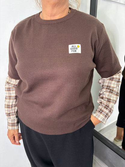 Maglione Fun Marrone
