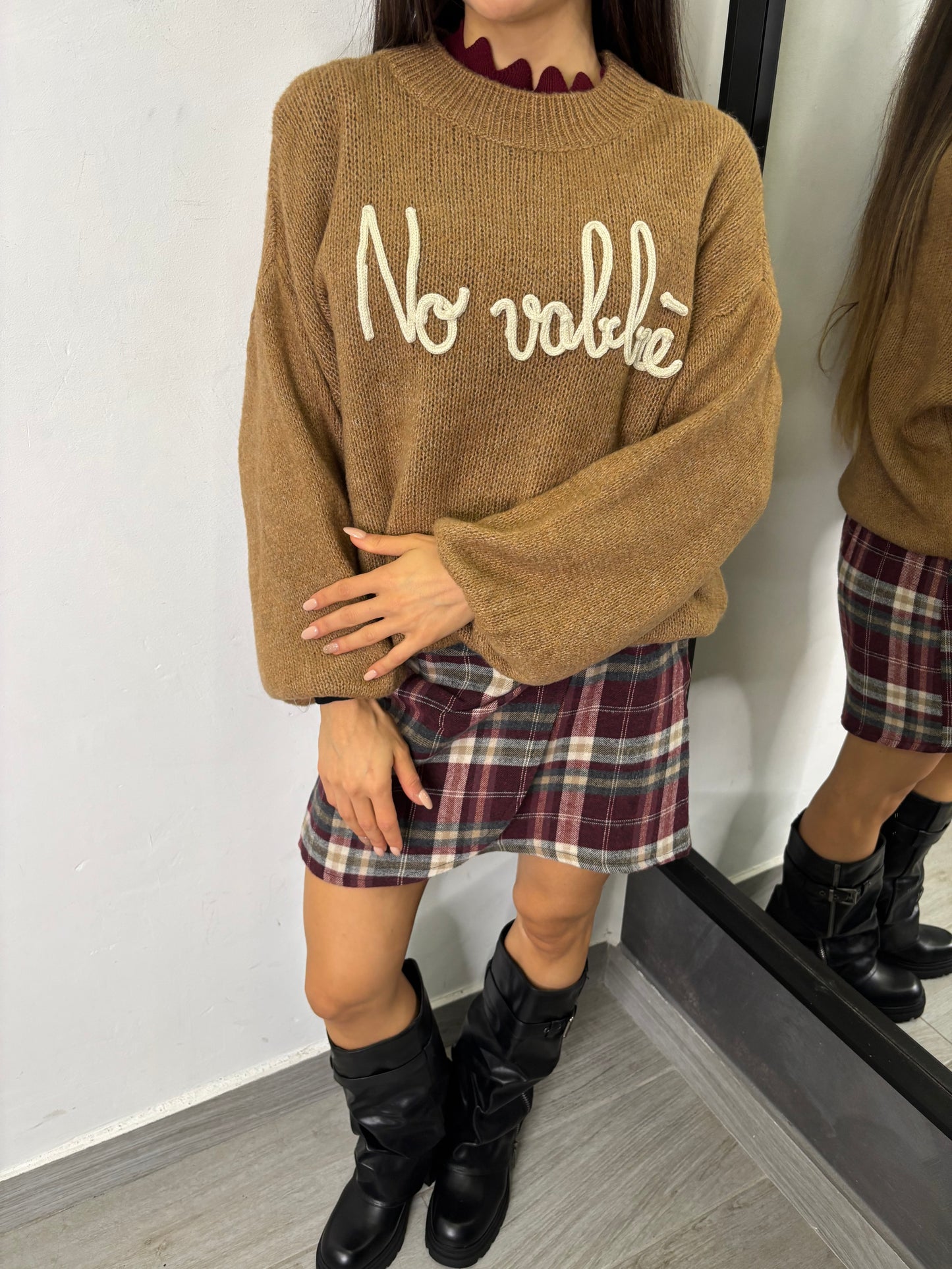 Maglione No Vabbè Cammello