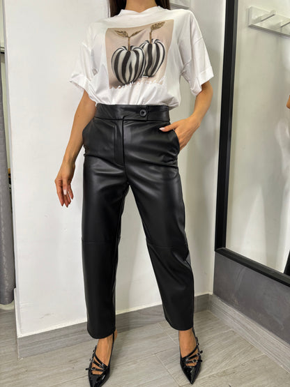 Pantalone Ecopelle Nero Imperial