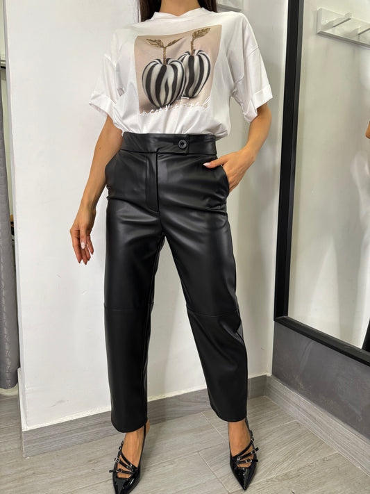 Pantalone Ecopelle Nero Imperial