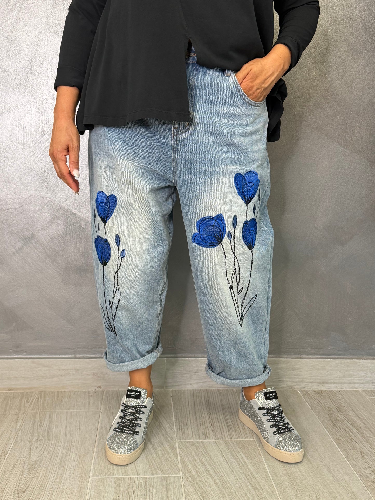 Jeans Wendy Papavero Blu