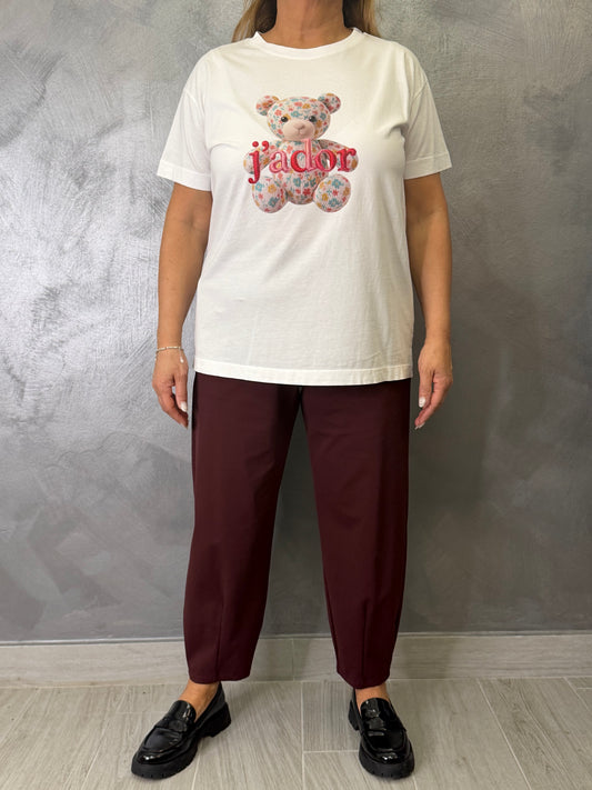 Pantalone Wendy Slim Bordeaux