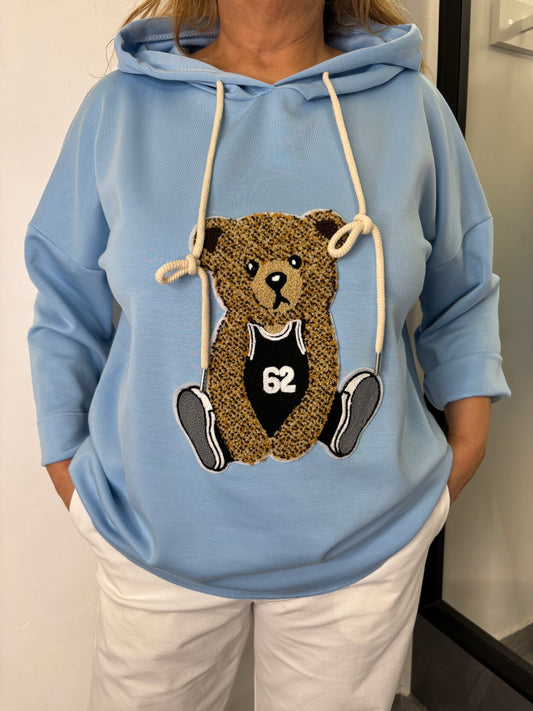 Felpa Teddy Azzurra
