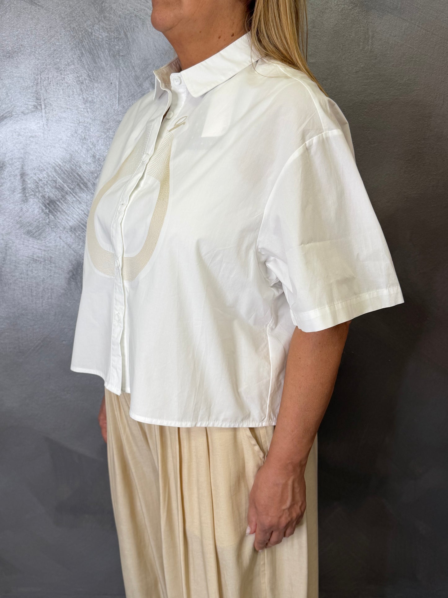 Camicia Bianca/Beige