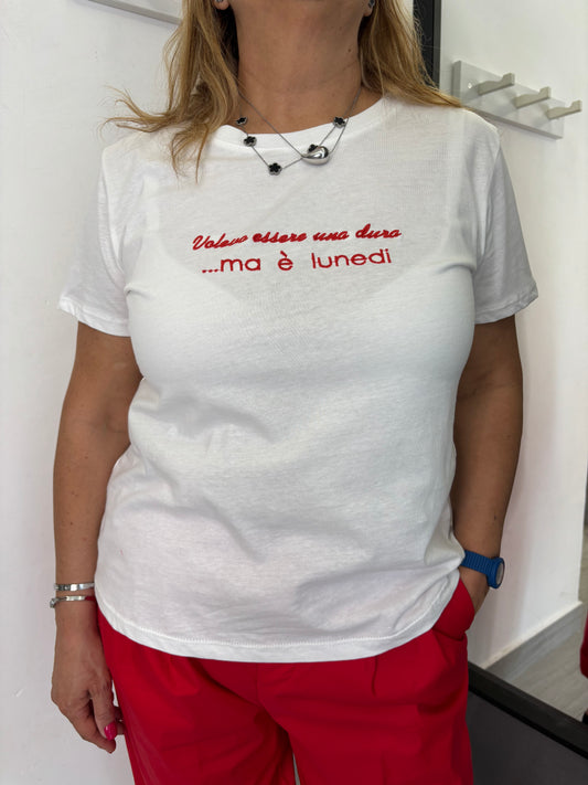T-shirt Volevo essere una dura …(rossa)
