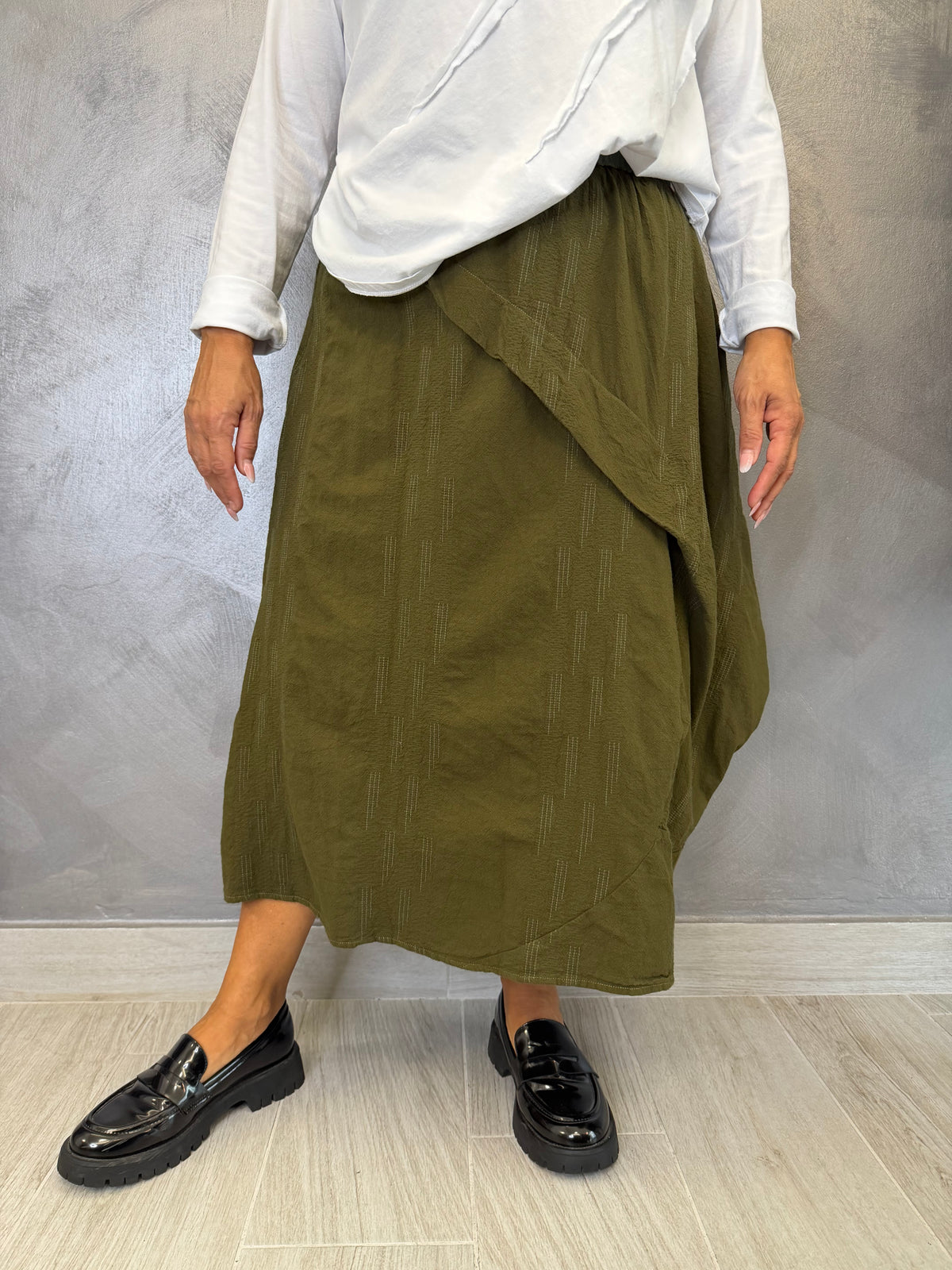 Gonna Wendy Flaminia Verde Oliva