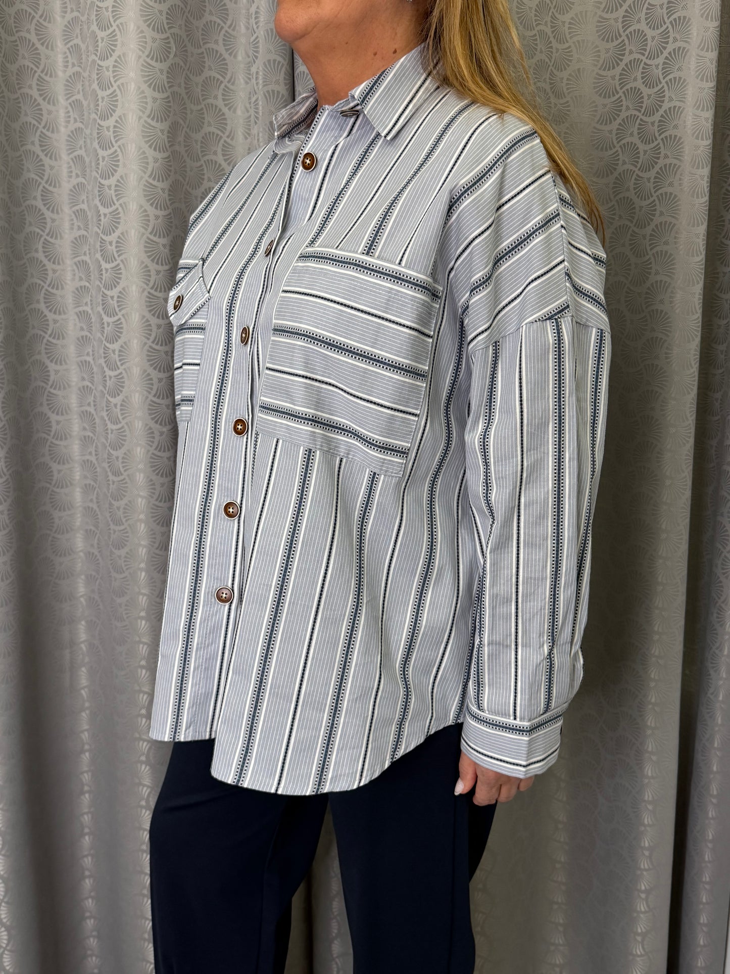 Camicia a Righe Blu