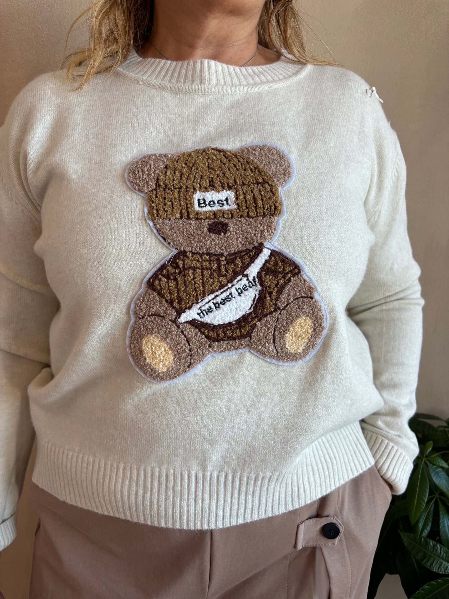 Maglione Orsetto Burro