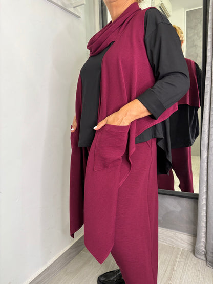 Gilet Wendy Morgan Bordeaux