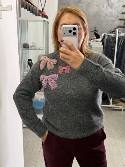 Maglione Romantico Grigio