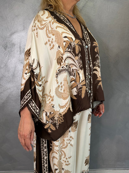 Camicia Nives Fantasia Marrone