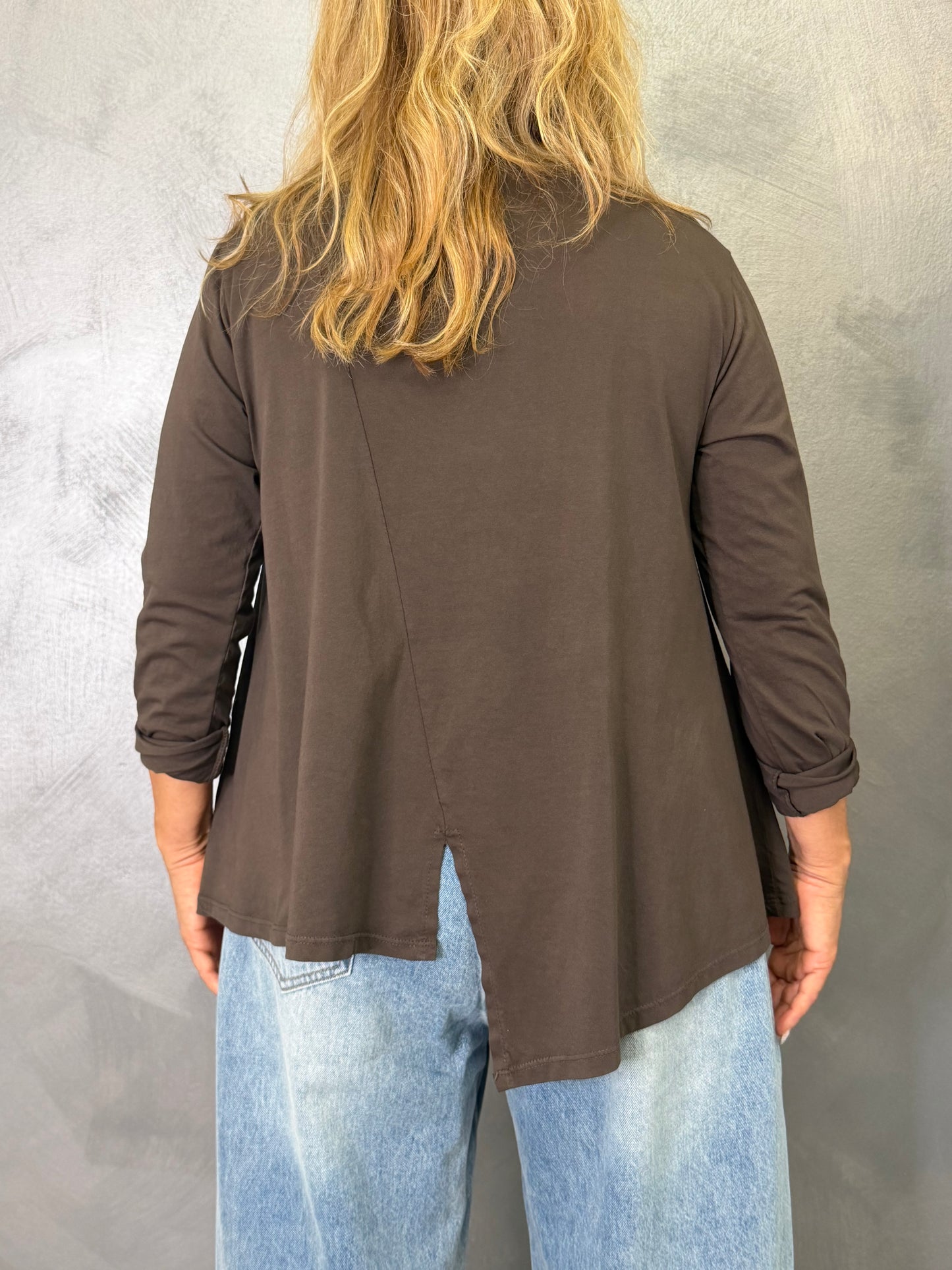 T-Shirt Wendy Spacco Davanti Marrone