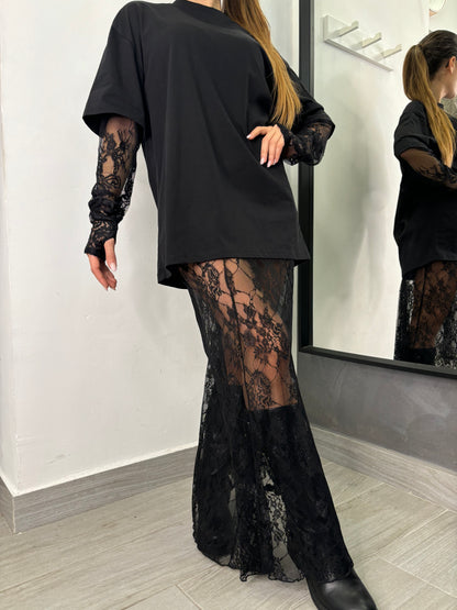Gonna Pizzo Vicolo Nera