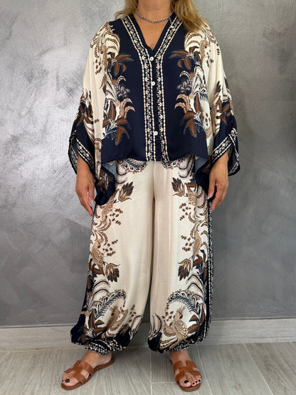 Camicia Nives Fantasia Blu